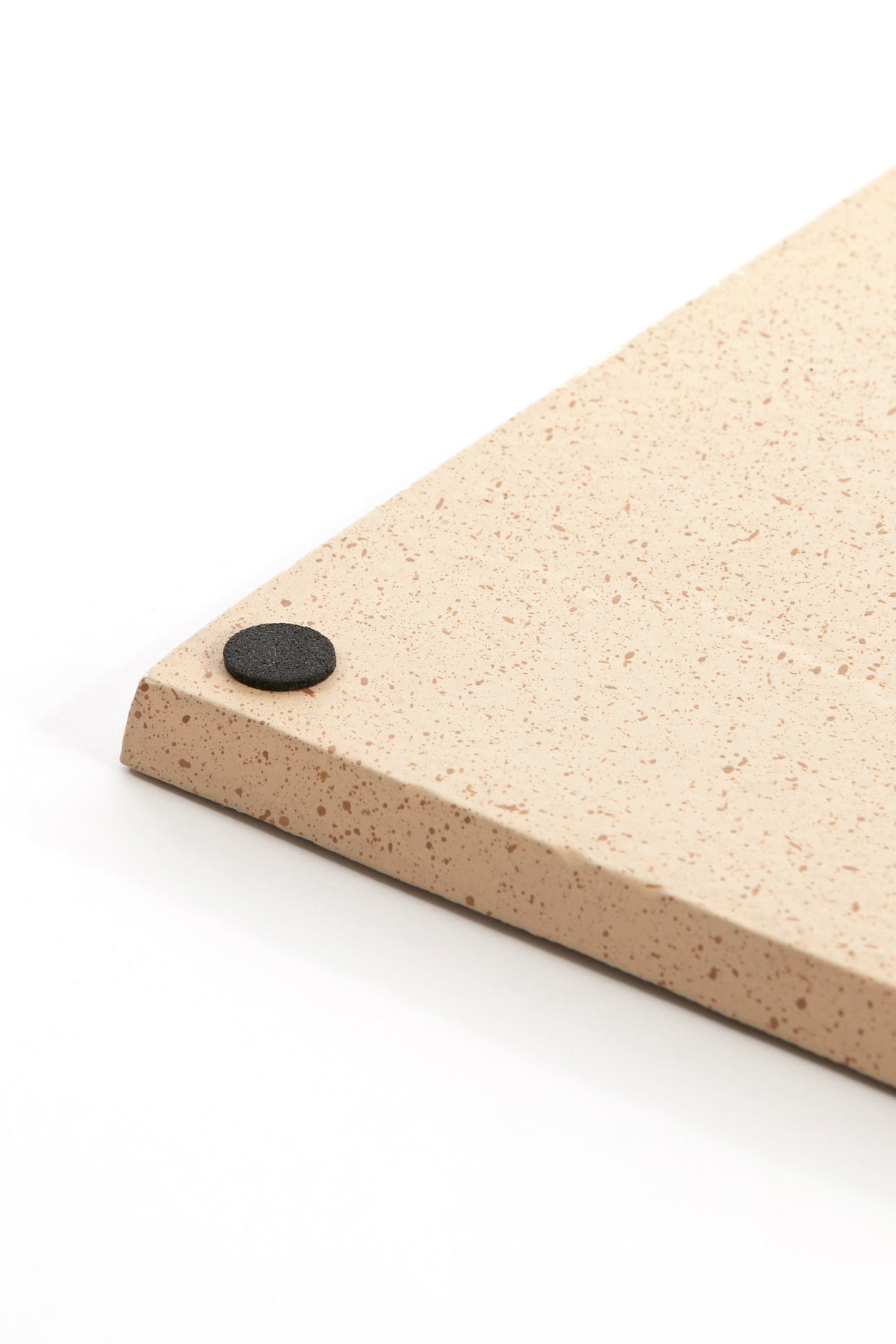 Artisan Ceramic Plate 20x20x1.5 cm in Sand and Light Brown Spotted Design