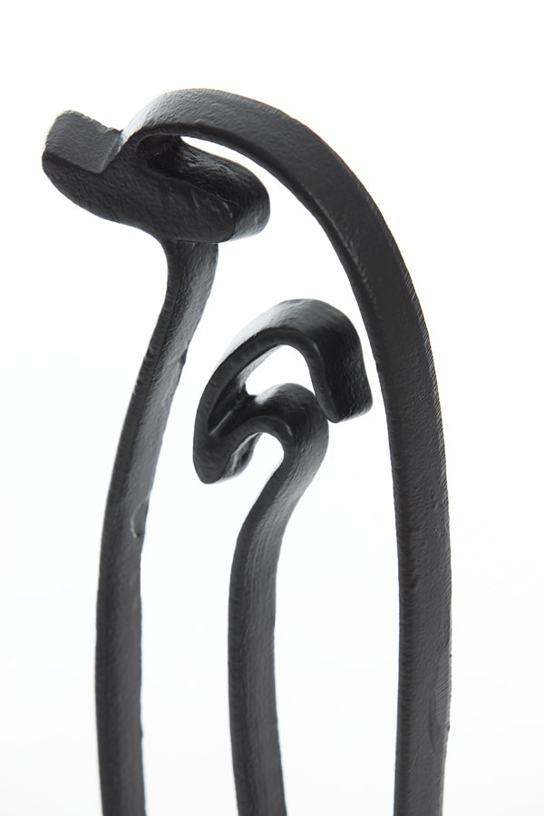 Elegant Black Penguin Sculpture on Base, 18x8x47 cm