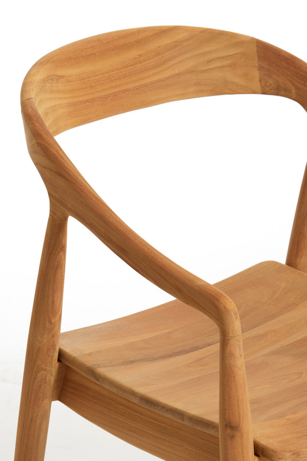 Elegant Natural Wood Dining Chair 60x58x83 cm