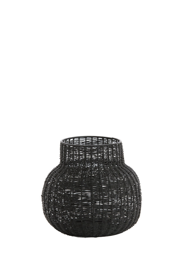 Elegant Matt Black Tealight Holder Ø17x16 cm Valery