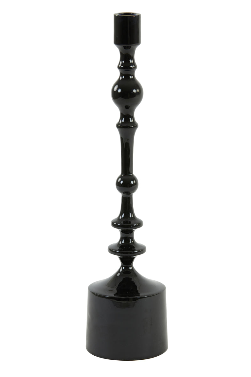 Elegant Black Sheva Candle Holder, 42 cm