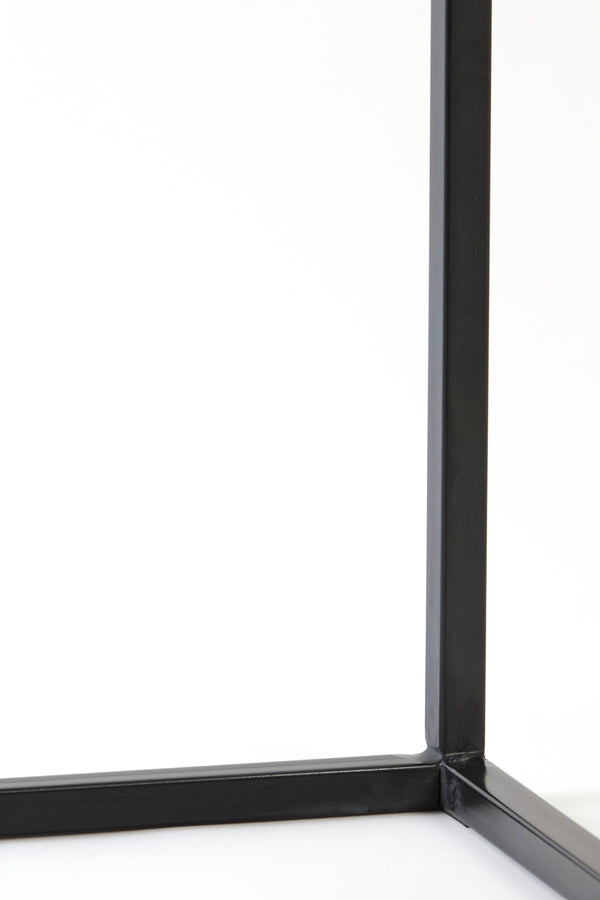 Bryson Wood Matte Black Nesting Console Set - Sleek Modern Design in 100x30x70 and 120x40x82 cm Dimensions