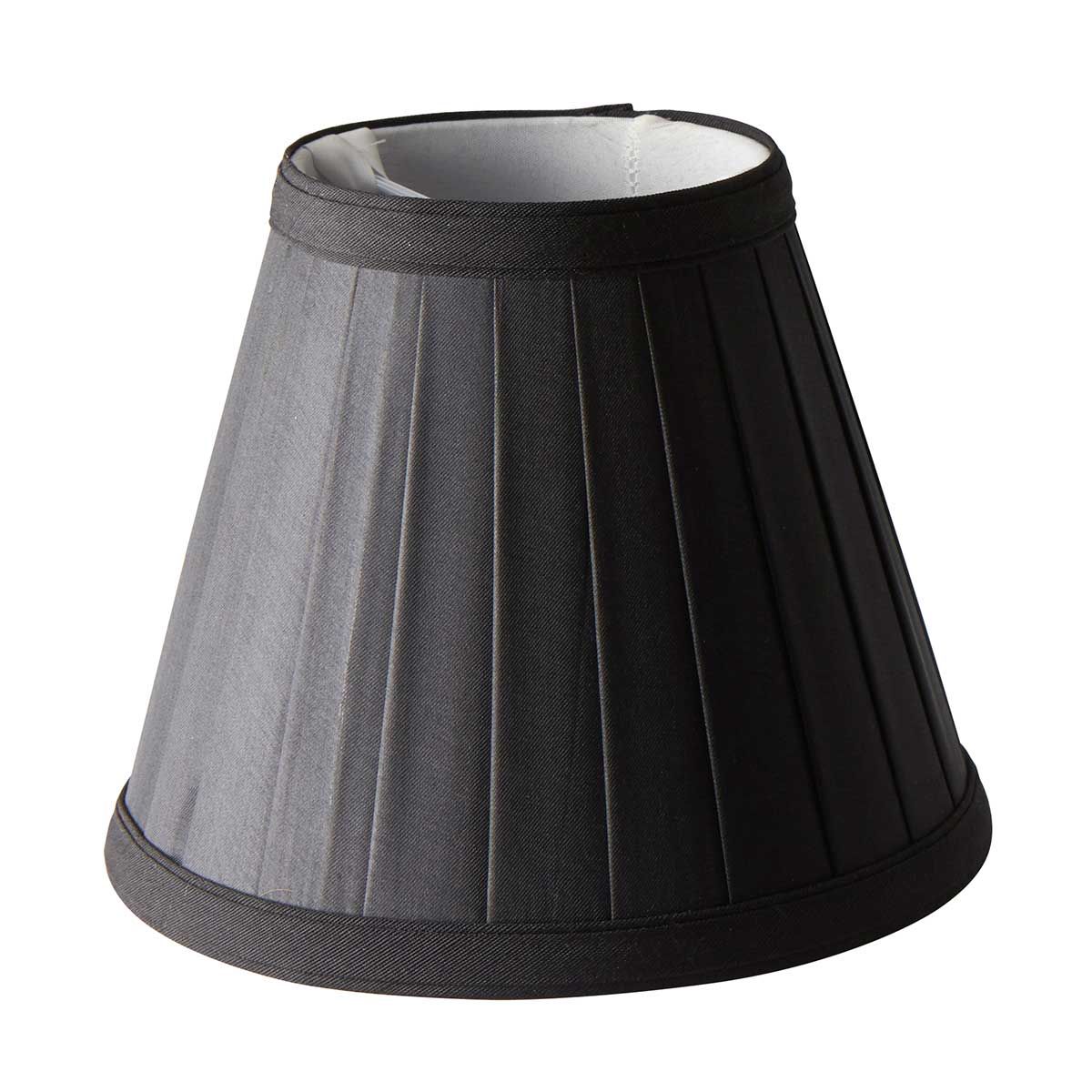 Clip Shades Pleated Black Candle Shade Black