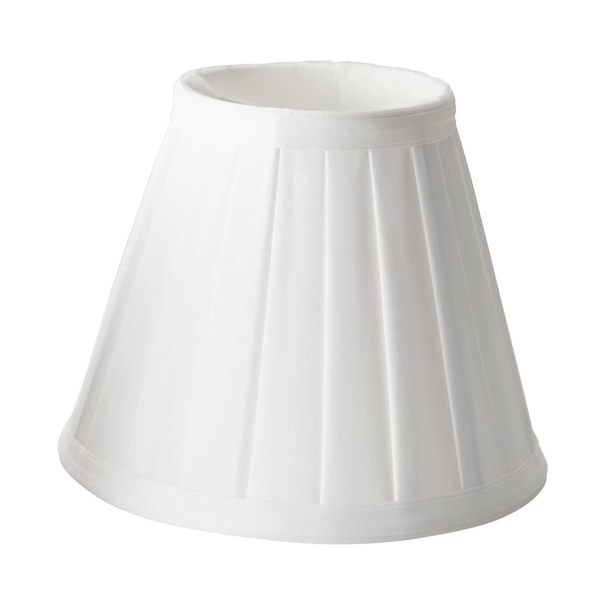 Clip Shades Pleated White Candle Shade White