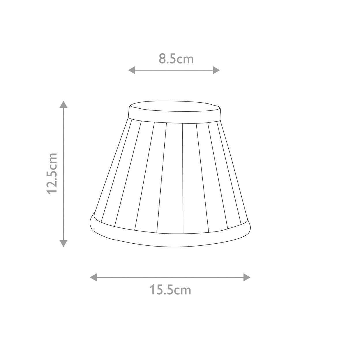 Clip Shades Pleated Ivory Candle Shade Ivory