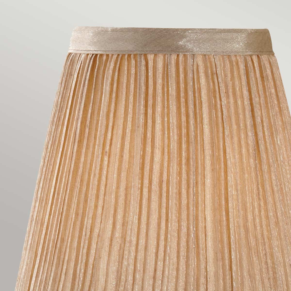 Clip Shades Mushroom Pleat Gold Chiffon Candle Shade Gold