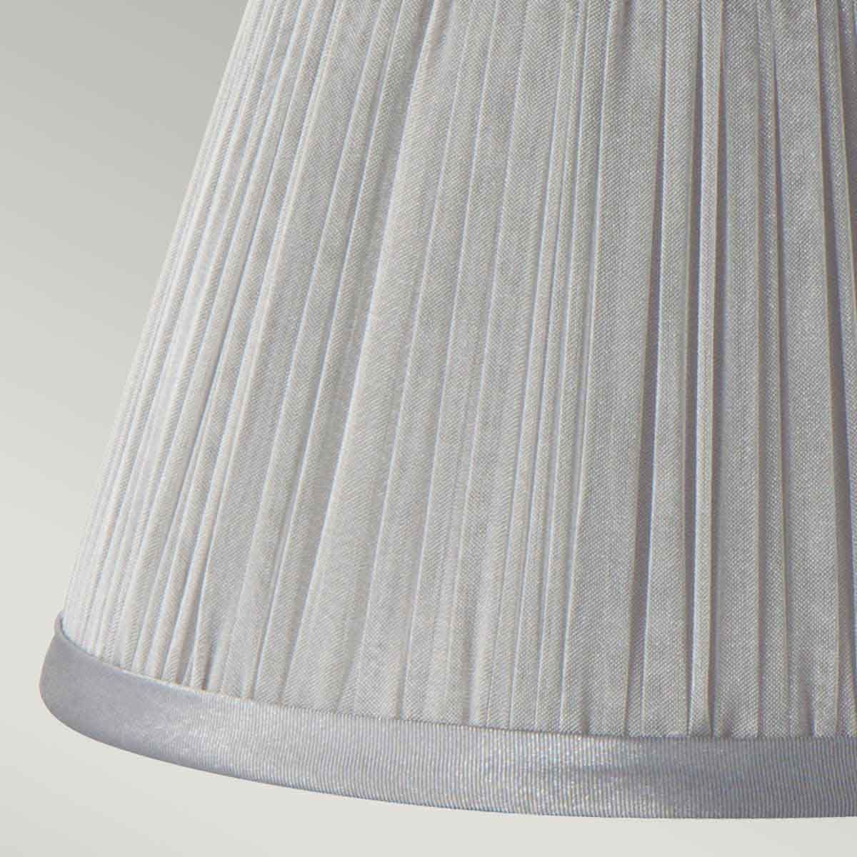 Clip Shades Pleated Grey Chiffon Candle Shade Grey