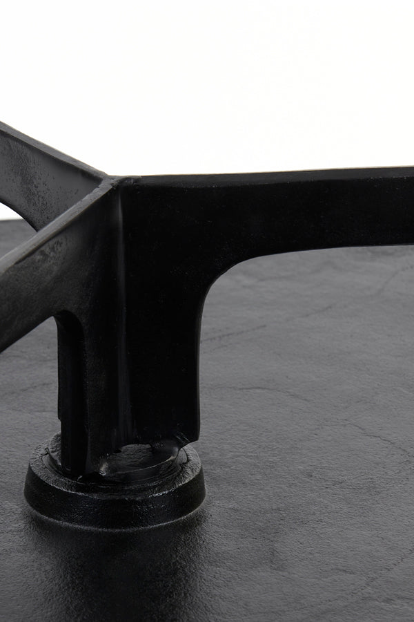 Rustic Elegance: Set of Two Dark Bronze Coffee Tables (Ø64x39 & Ø75x44 cm)