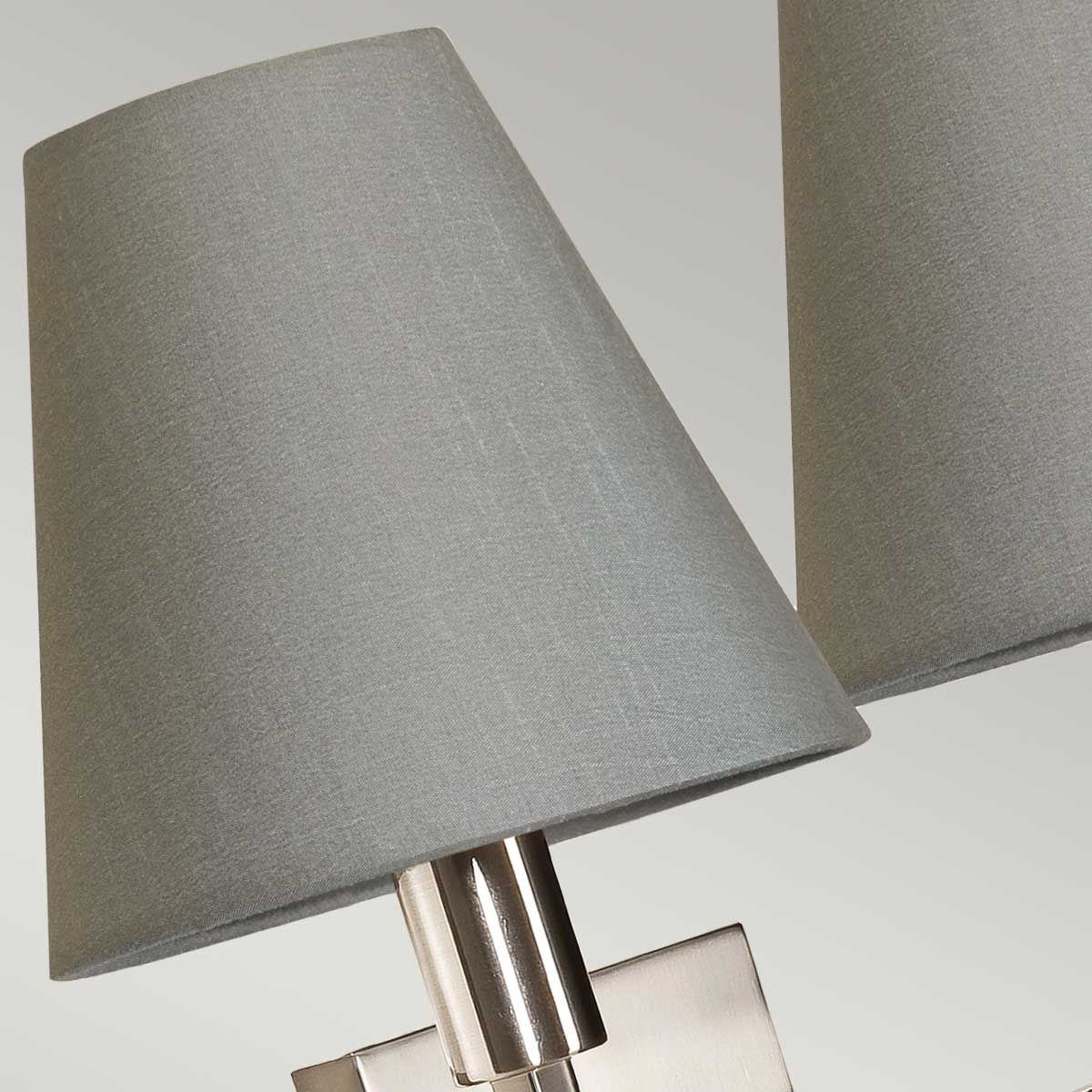 Sophisticated Dual-Light Brushed Nickel Wall Fixture