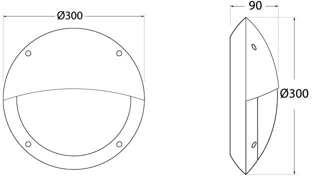 Lucia EL 9W/15W GX53 LED CCT, Eyelid Bulkhead, White/Opal