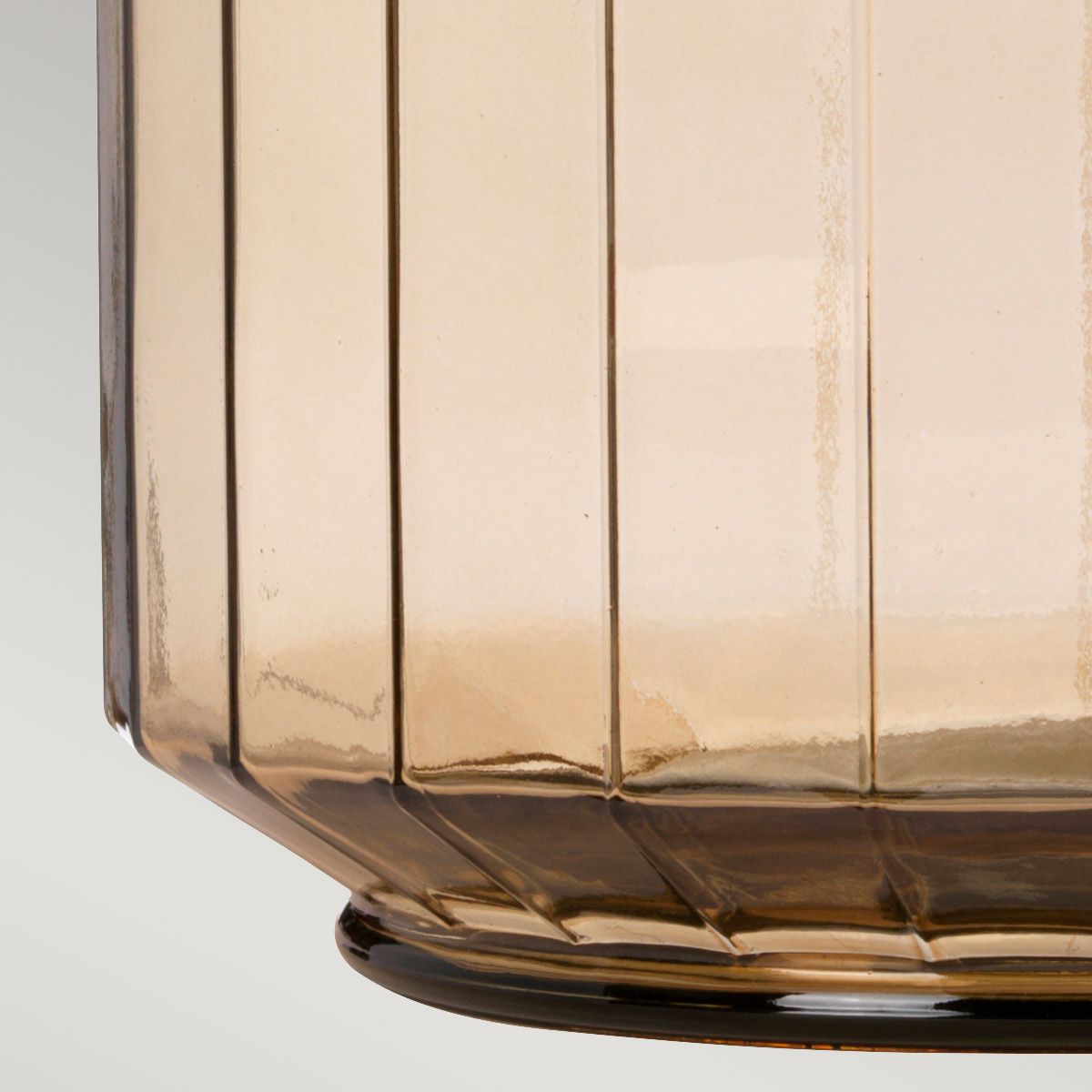 Luga Elegance: Aged Brass-Trimmed Smoke Glass Table Lamp