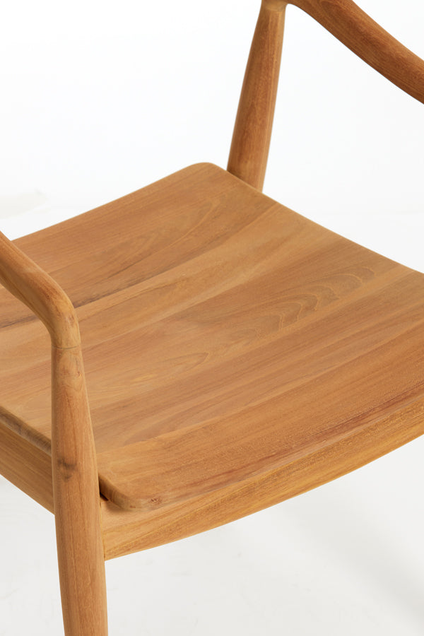 Elegant Natural Wood Dining Chair 60x58x83 cm