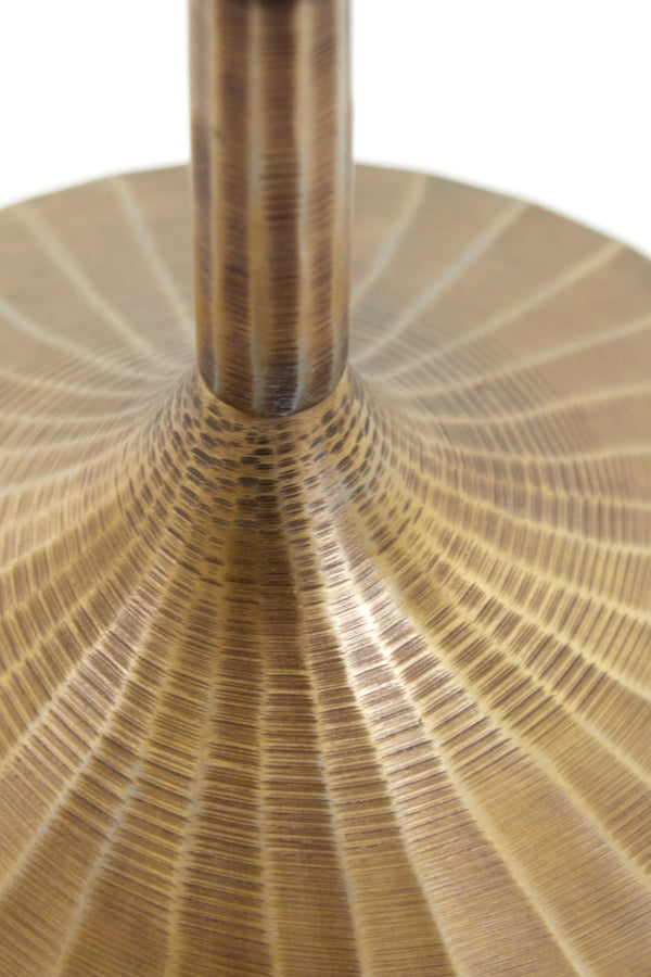 Round Side Table in Antique Bronze Finish, 40x50 cm