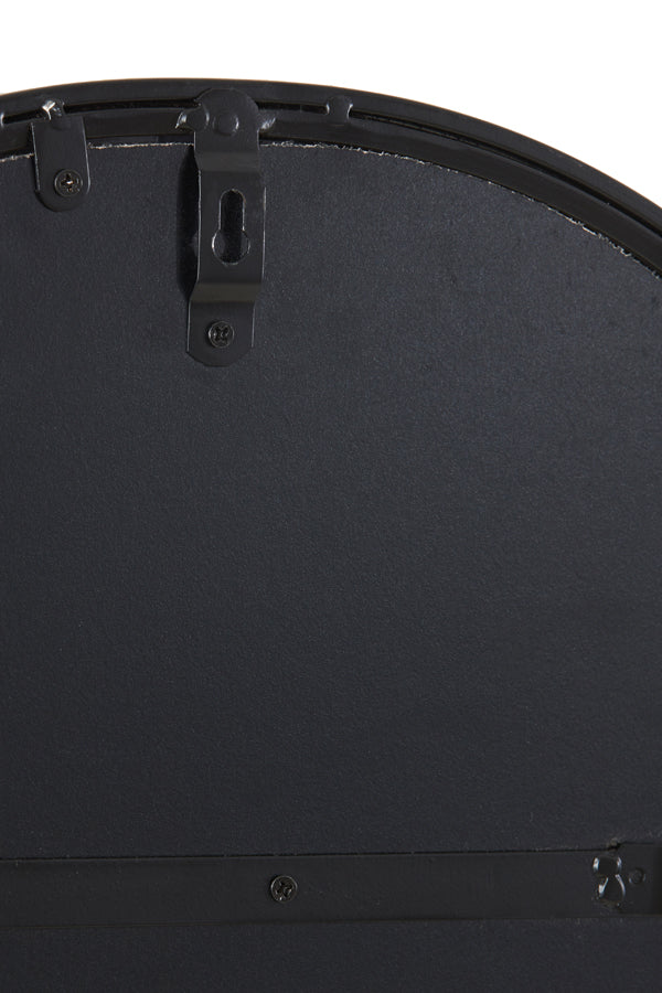 Elegant Smoked Glass Mirror with Matte Black Frame - 40x1.5x100 cm