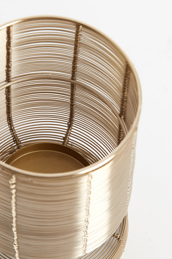 Glistening Gold Tealight Holder Ø15x25 cm Dioso Design