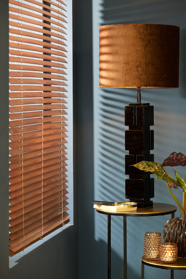 Elegant Caio Black Lamp Base, 11x11x68 cm