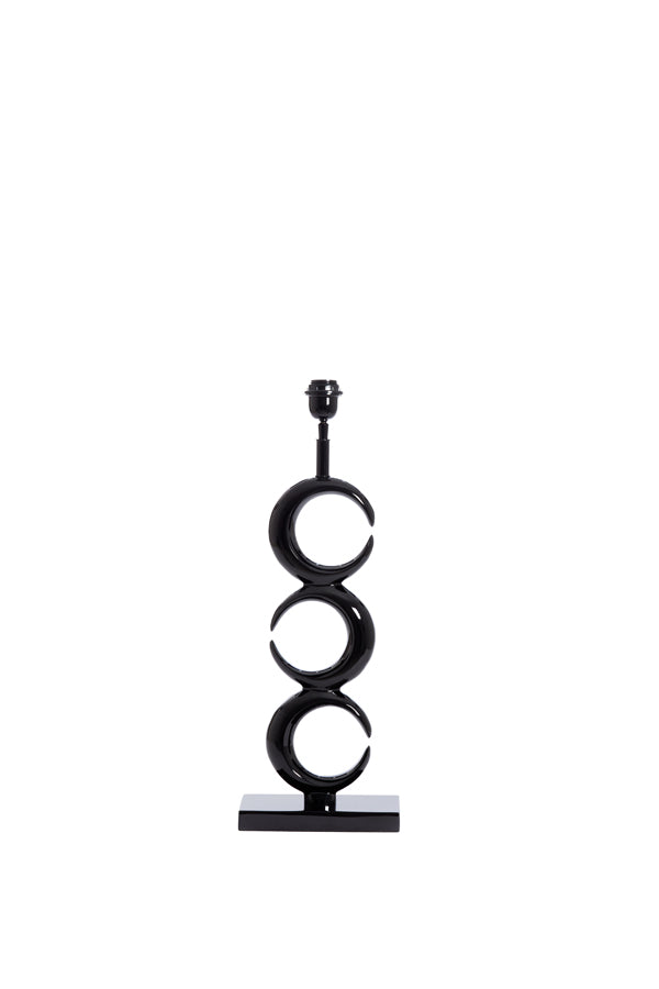 Glossy Black Maan Lamp Stand 23x13x65 cm