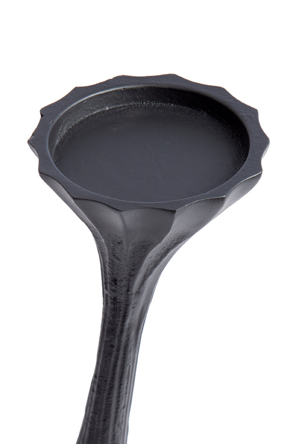 Nyoko Black Matte Pillar Candle Holder, 44 cm