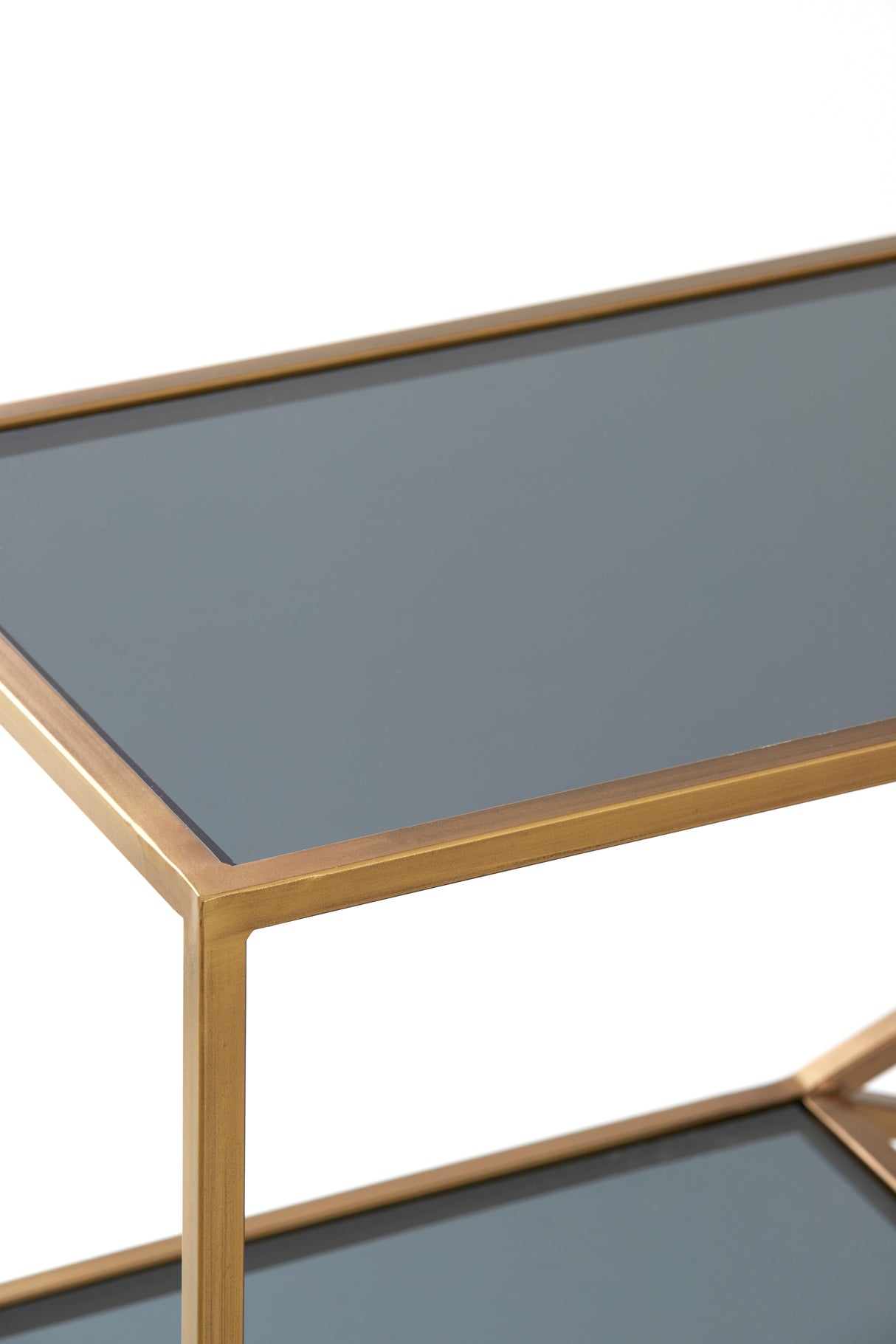 Smoky Glass & Antique Bronze Console 140x35x80 cm - Aino Collection