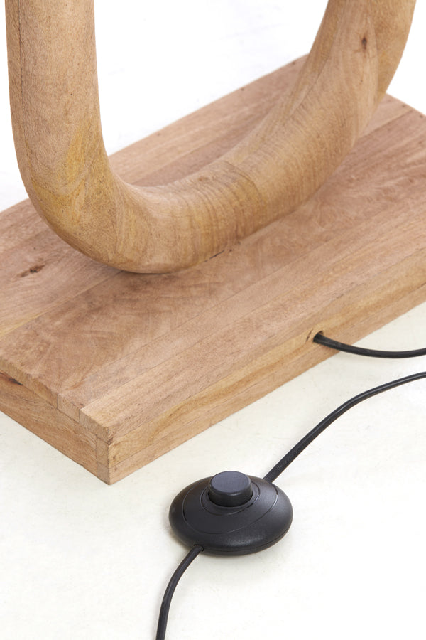 Rustic Elegance: Wooden Floor Lamp 35x20x119 cm