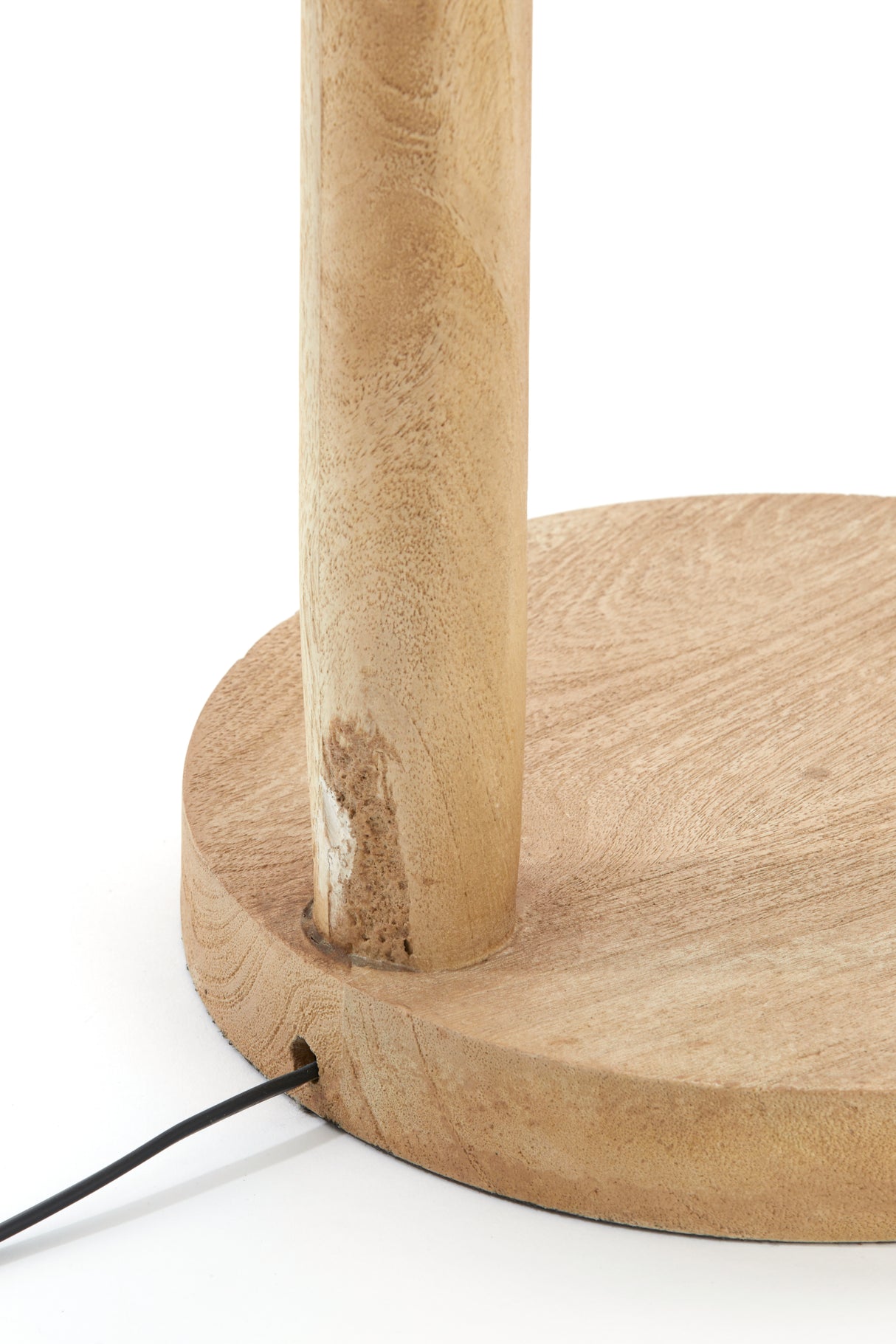 Elegant Natural Wood Floor Lamp - 30x135 cm
