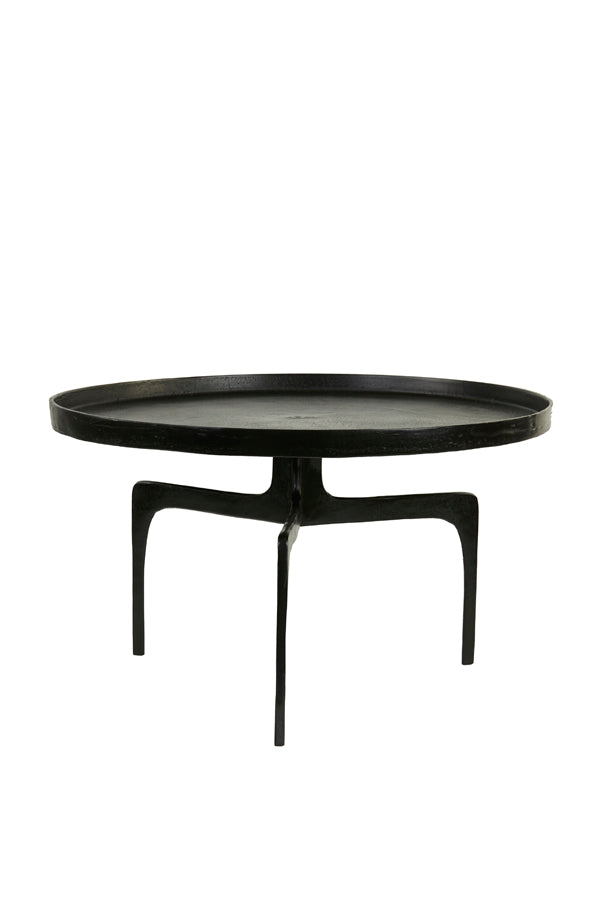 Rustic Elegance: Set of Two Dark Bronze Coffee Tables (Ø64x39 & Ø75x44 cm)