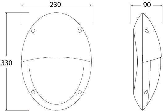 Maddi VE 9W/15W GX53 LED CCT, Eyelid Bulkhead, White/Opal