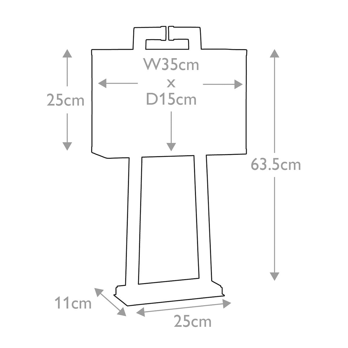 Magro Polished Nickel Table Lamp with Grey Trimmed Shade