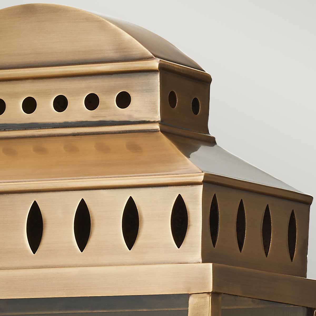 Elegant Aged Brass Mansion Wall Lantern