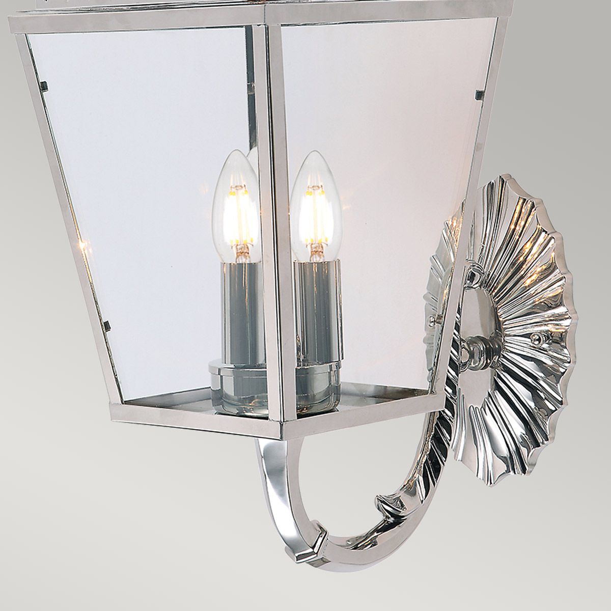 Mansion House Wall Lantern in Polished Nickel Finish
