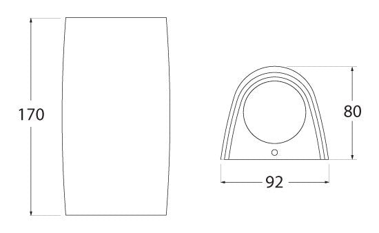 Marta 90 2L 2x6W GU10 LED CCT, Up & Down Wall Light, White/Clear
