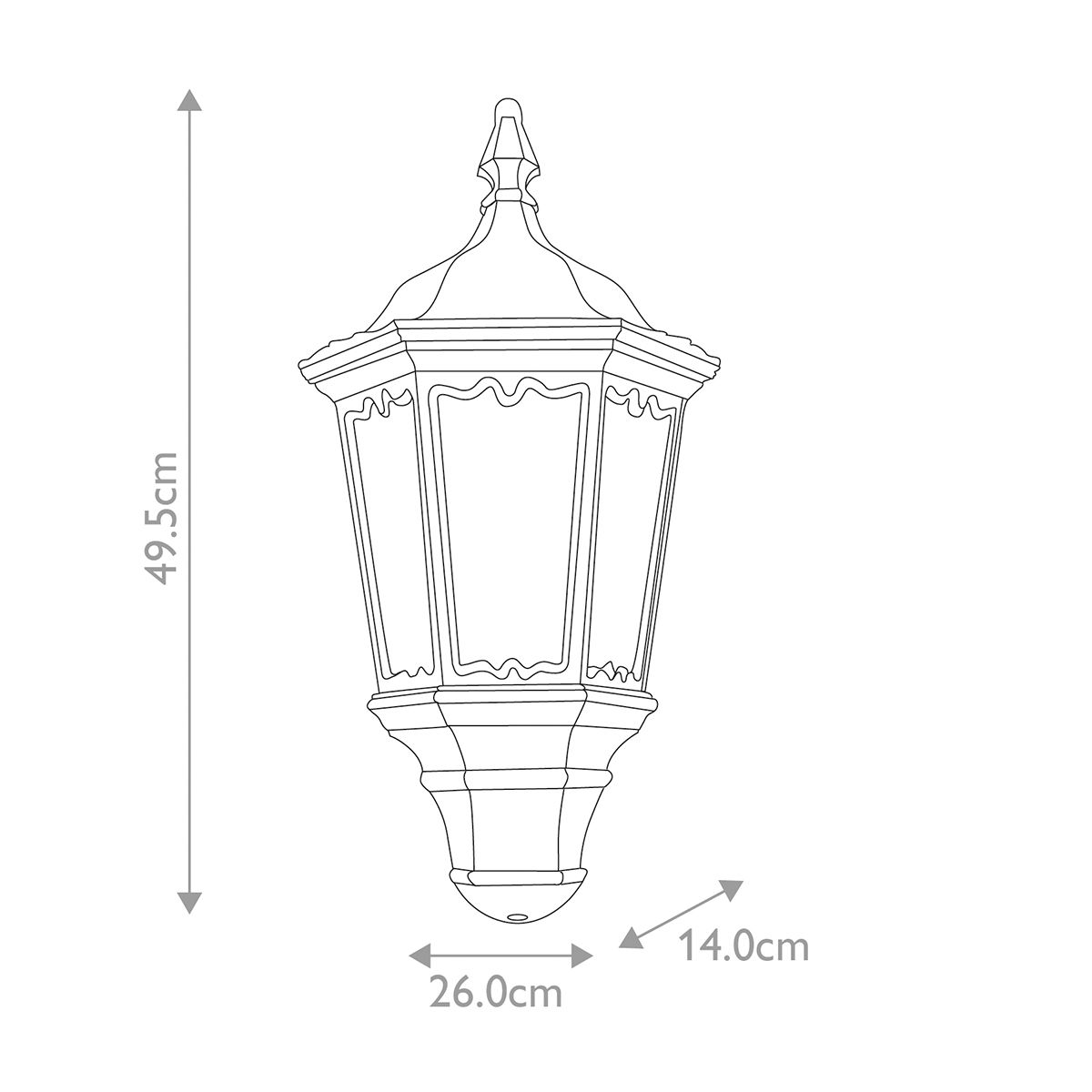 Vintage-Inspired Medstead Wall Lantern
