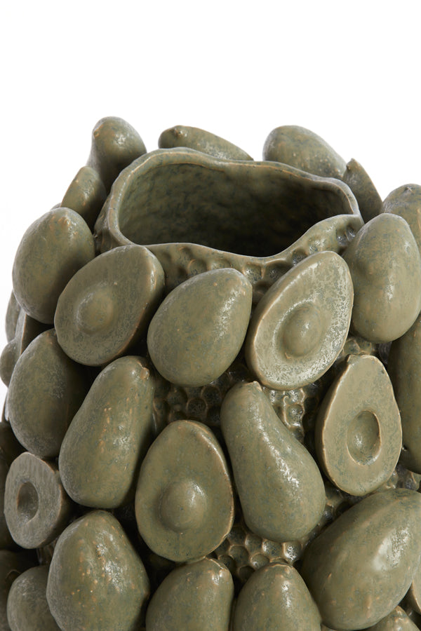 Olive Green Ceramic Avocado Vase Ø33x37.5 cm