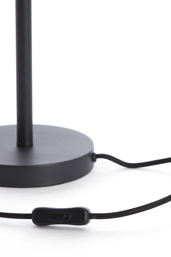 Velvet Harmony Table Lamp, 3 Light, 34x61 cm, Dark Brown with Matte Black Accents