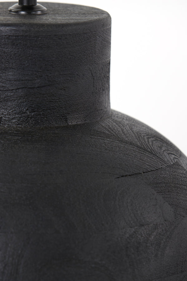 Elegant Black Wood Lamp Base, 33x55 cm
