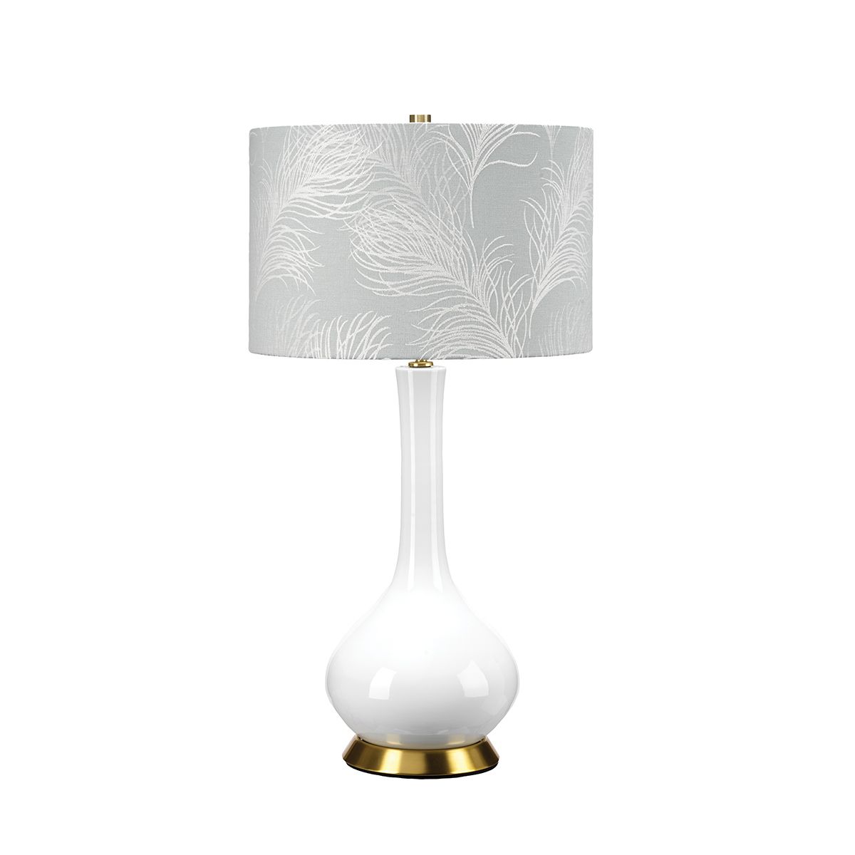 Milo 1 Light Table Lamp Aged Brass, White, Blue