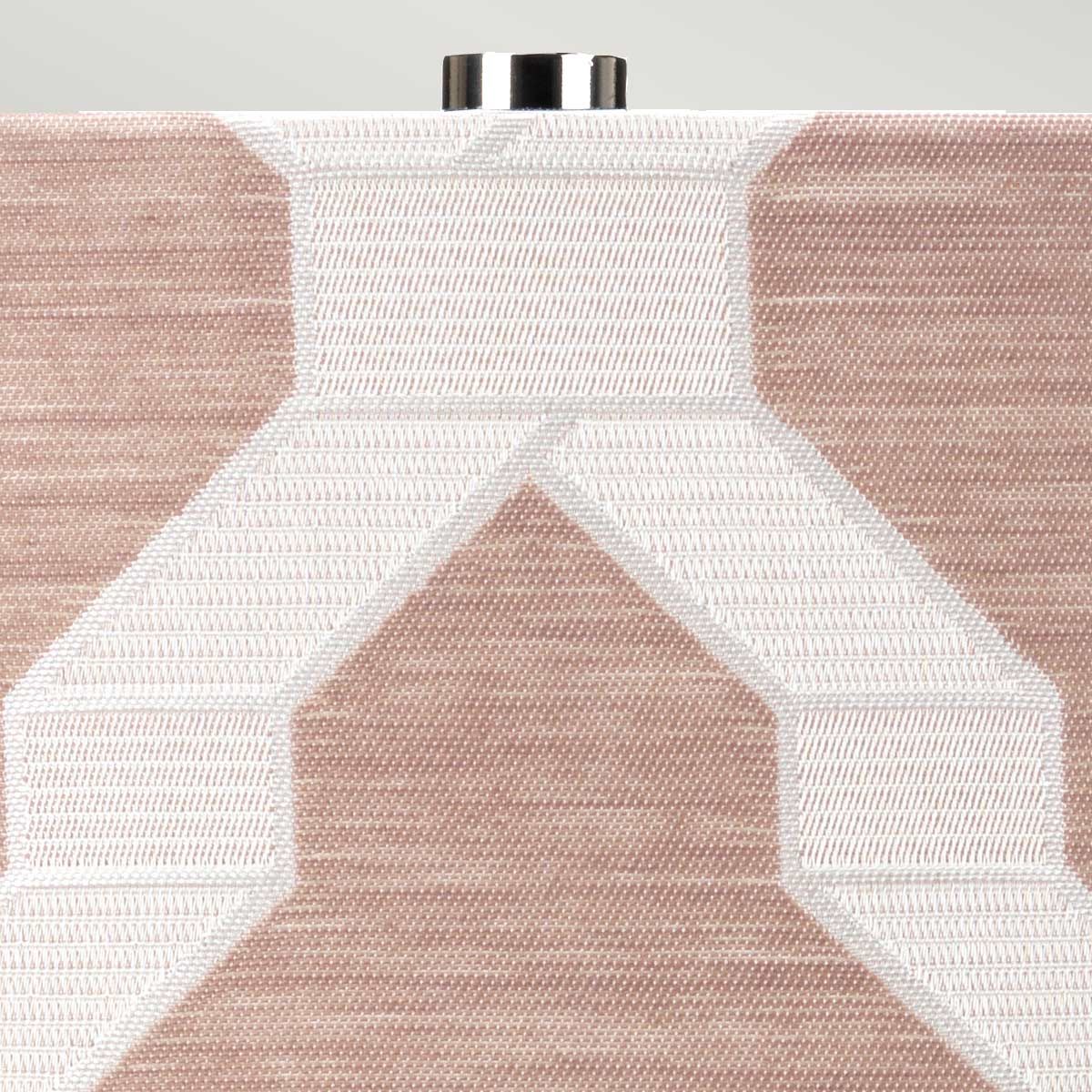 Milo 1 Light Table Lamp Polished Nickel, White, Pink