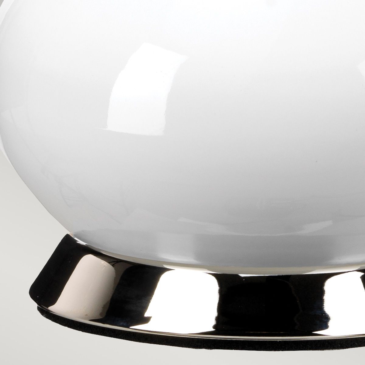 Milo 1 Light Table Lamp Polished Nickel, White, Yellow