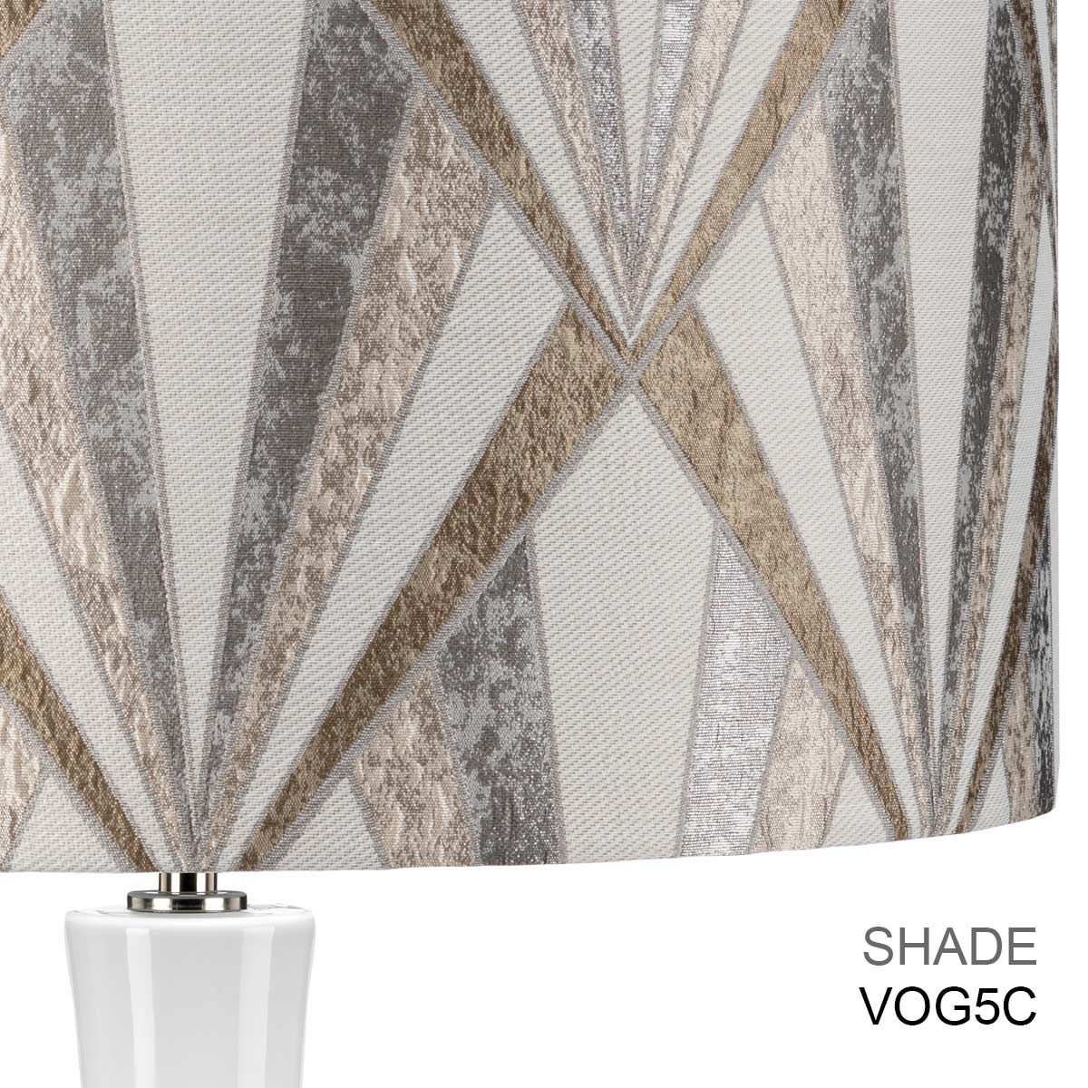 Milo 1 Light Table Lamp Polished Nickel, White, Orange