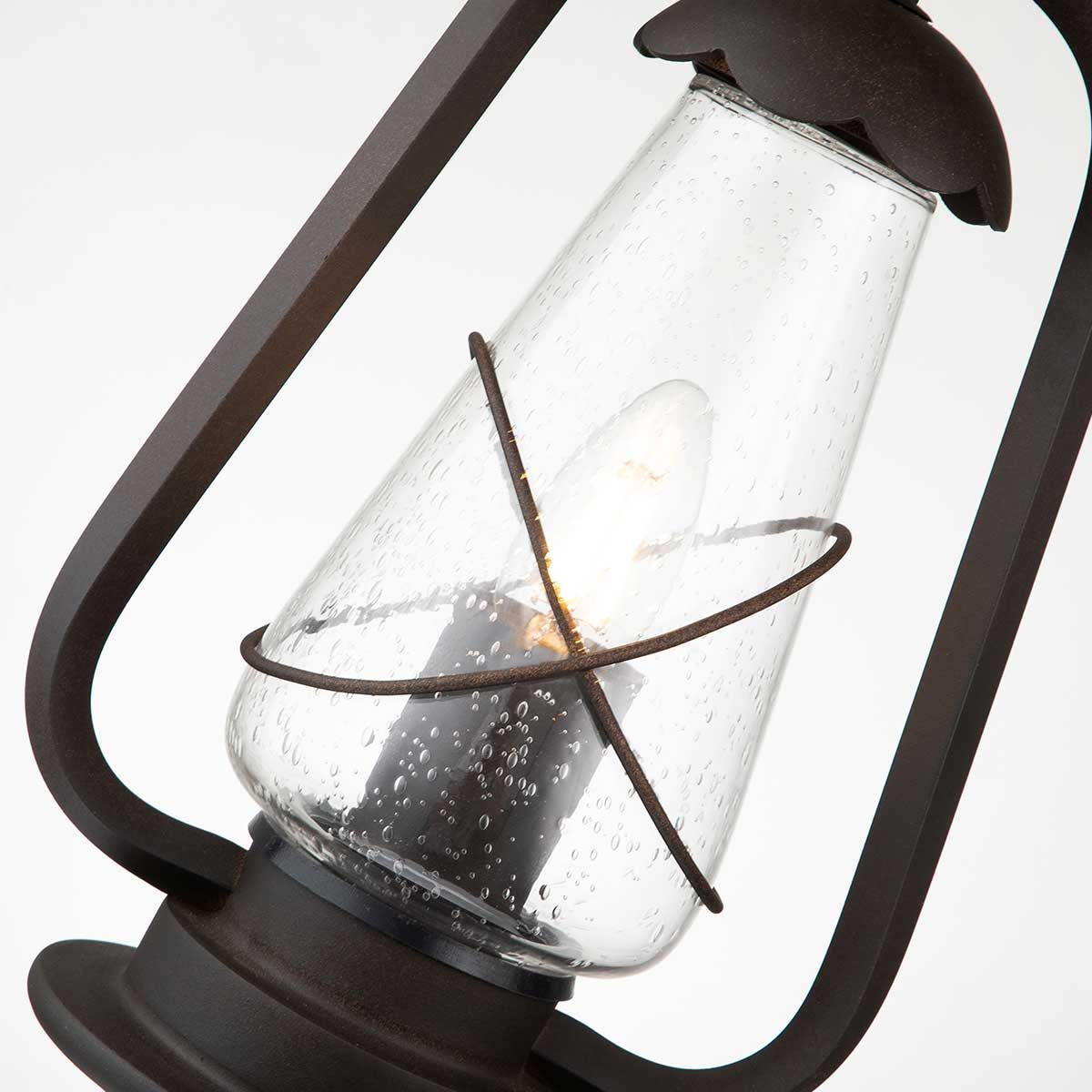 Vintage Bronze Miner's Lantern Chandelier