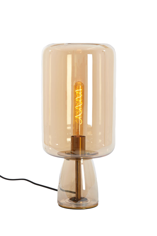 Amber & Gold Elegance: Lotta Glass Table Lamp (21cm x 45cm)