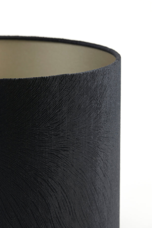 Elegant Black Lubis Cylindrical Lamp Shade (20-20-15 cm)