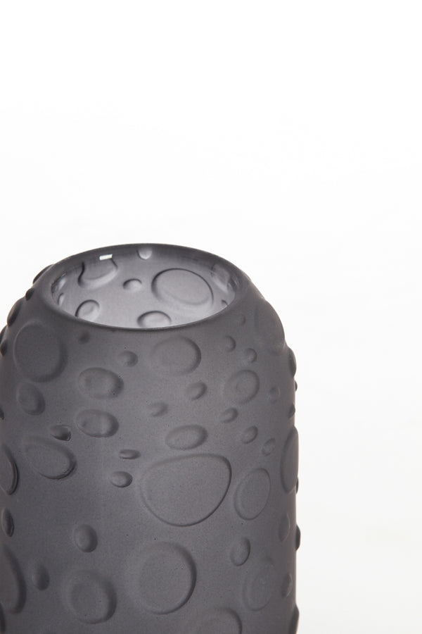 Matte Grey Finley Glass Tealight Holder Ø8x13 cm