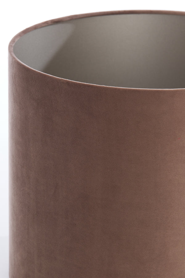 Velvet Chocolate Brown Cylindrical Shade 35x35x30 cm