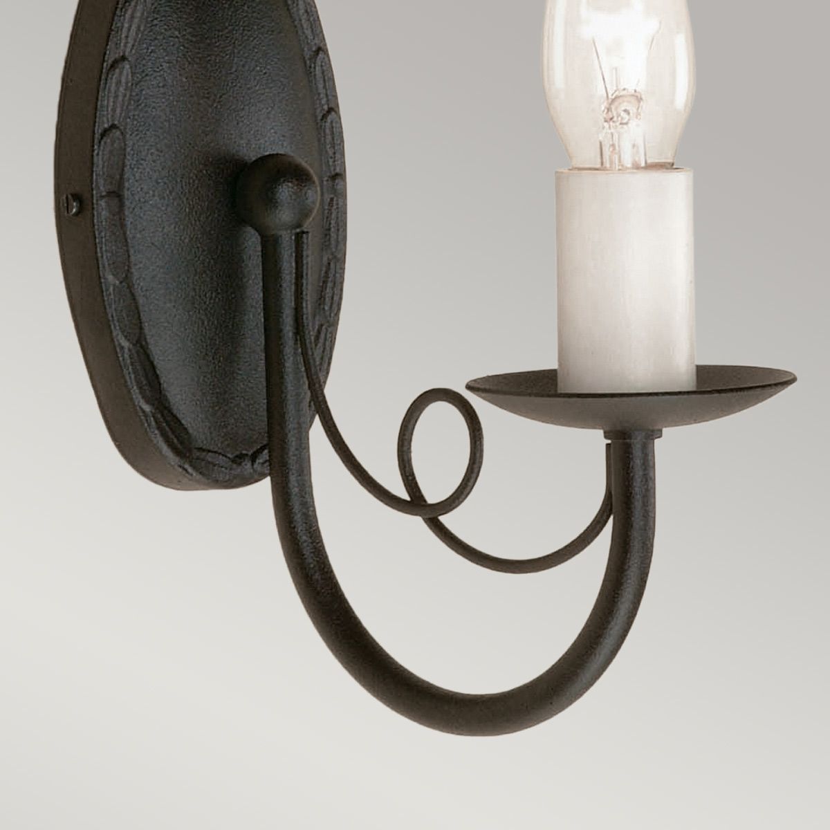 Elegant Black Minster Wall Light