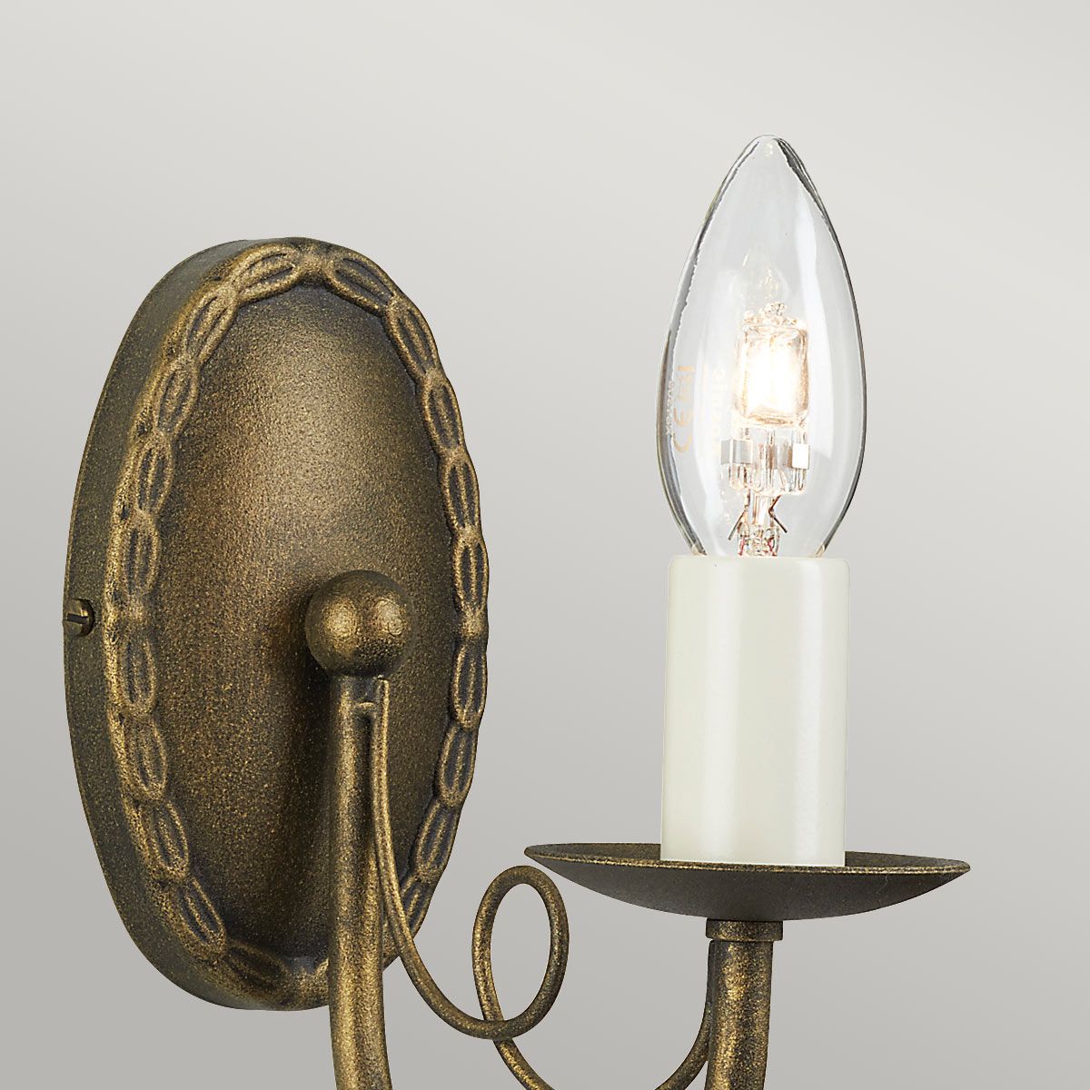 Minster Black/Gold Single Light Wall Fixture