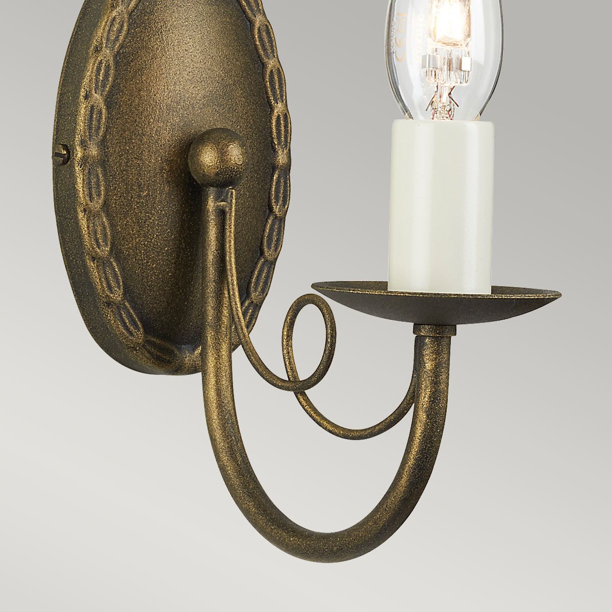 Minster Black/Gold Single Light Wall Fixture