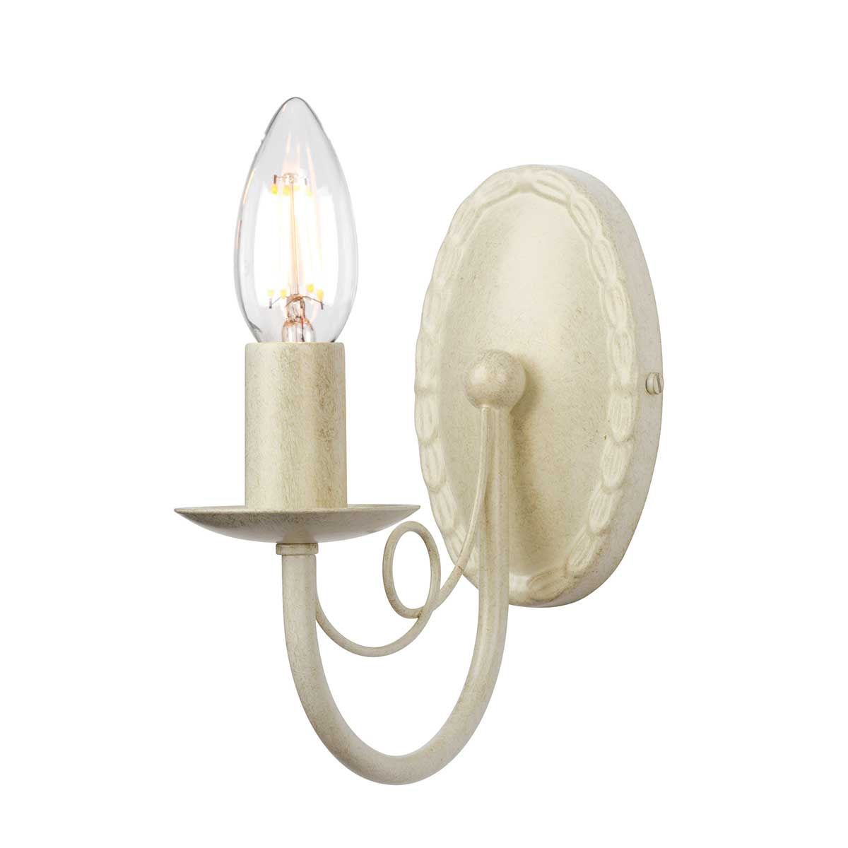 Minster 1-Light Wall Sconce in Ivory and Gold Finish