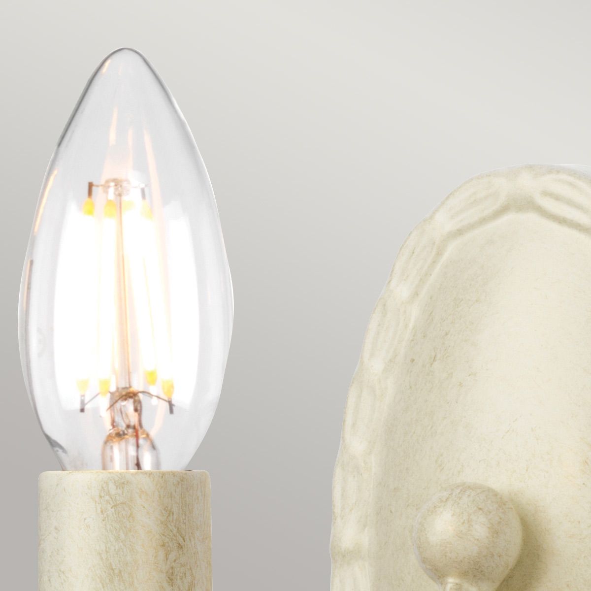Minster 1-Light Wall Sconce in Ivory and Gold Finish