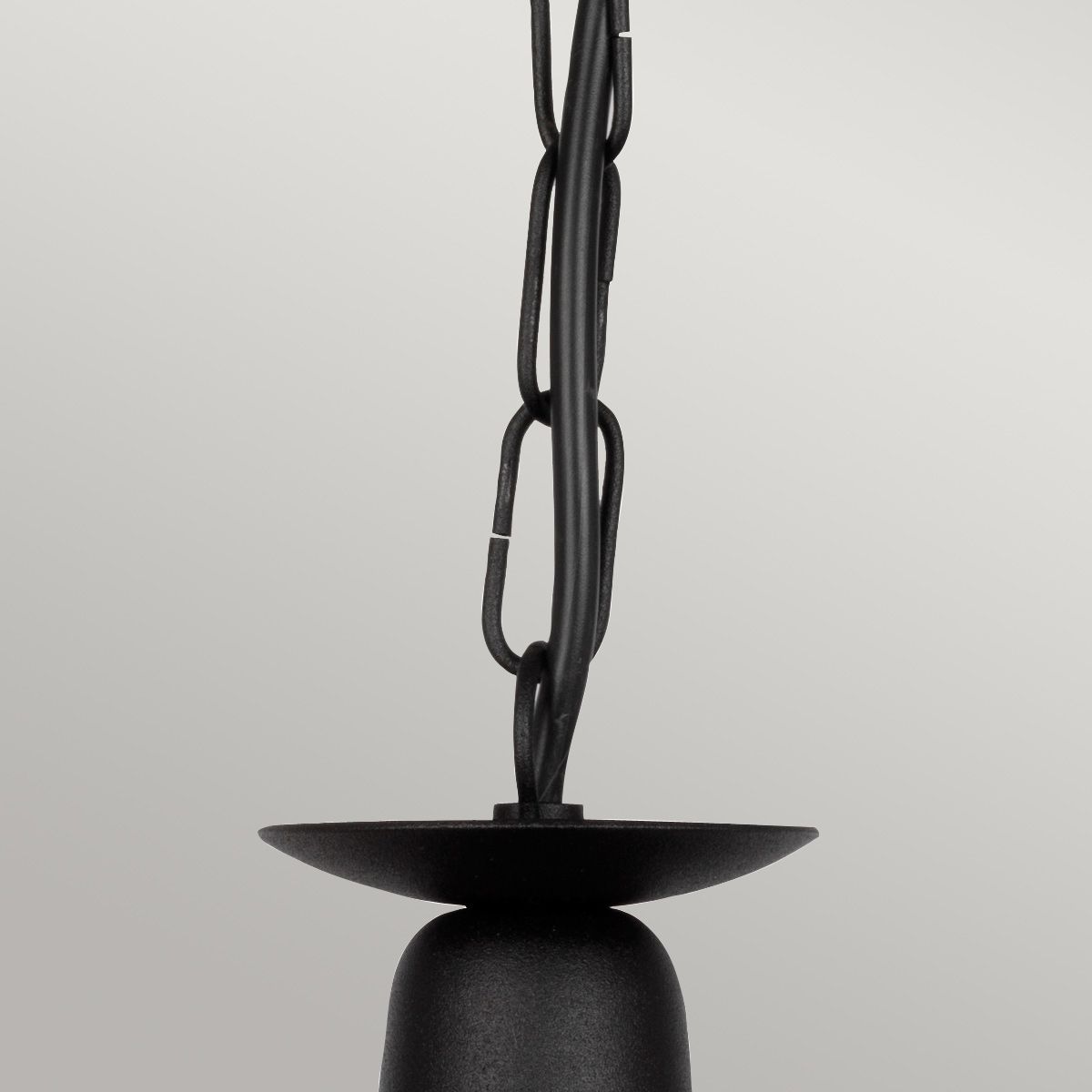 Minster Trio Black Metal Chandelier